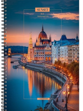 Тетрадь А4 80л кл. гребень Проф-Пресс "Город на воде - 4"