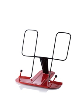 Подставка для книг, полностью металл, красная
