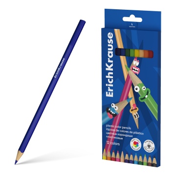 Карандаши пластик трехгранные 12цв "Color Friends" карт упак е.п