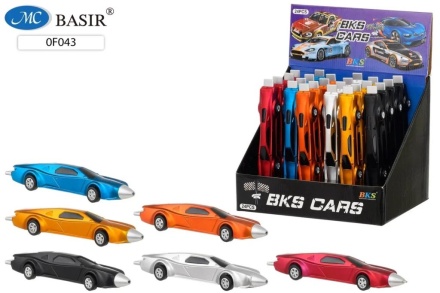 Ручка шариковая автоматич. "ГОНОЧНАЯ МАШИНА";  .ассорти., .14 см., цвет чернил-синий, 0,5 mm.