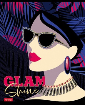 Тетрадь А5 48л кл. Hatber "Королева гламура" мат.лам., 3Dфольга, 3Dлак, 5диз.в спайке, белизна 98%*