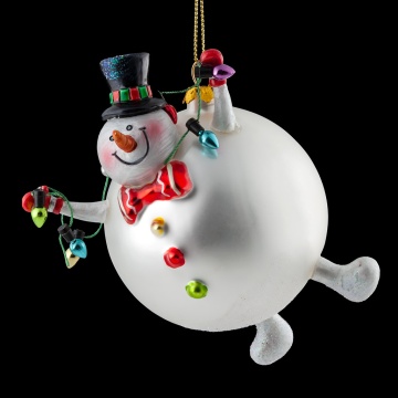Украшение ErichKrause Decor Снеговик кругленький 11см, стекло