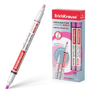 Маркер текстовыделитель Visioline V-16 Neon+Pastel, цвет чернил розовый (в коробке по 12 шт.)