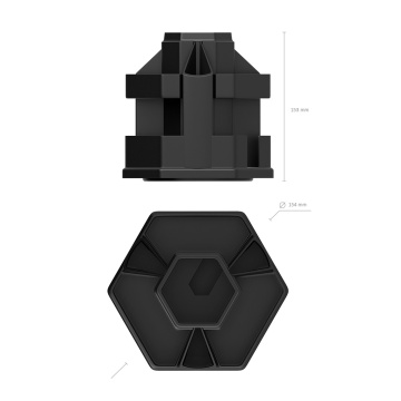 Подставка настольная вращающаяся пластиковая ErichKrause Office, Classic, черный