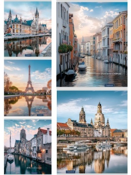 Тетрадь А5 48л кл. Проф-Пресс "Мировая архитектура - 4" обл.мел.бум.