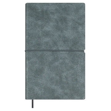 Еженедельник недат. А6 120л., кожзам, мягк.пер. "Наппа металлик графитовый" ляссе, резинка