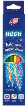 Карандаши цветные "Фантазия",НЕОН, 6 цветов