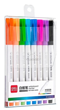 Набор маркеров для белой доски 1-3мм 8цв.
