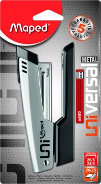 Степлер MAPED 24/6 и 26/6 на 25 листов, 400 скоб, металл., настольный