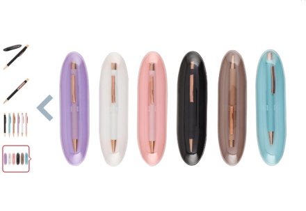 Ручка шариковая автоматич. в футляре DIAN P, синяя. 0,7 мм. Метал.корпус, смен.стержень 99 мм типа Parker. Ассорти