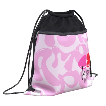 Мешок для обуви ErichKrause с карманом на молнии 500x410мм Pink Vibe