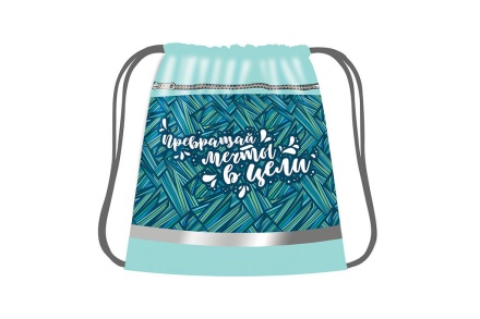 Мешок для обуви 1 отд, 410*490, карман, светоотр. "Нейтральный"