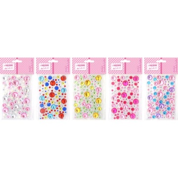 Стразы клеевые "Кружки " 9,5*15см, акриловые