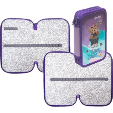 Пенал 2 отд. (205*120*40) молния, картон с конгревным тиснением Teddy Bear, на 31пр.