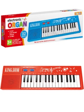 Синтезатор 31см 2*AA не в комплекте, 32 клавиши, цвет микс