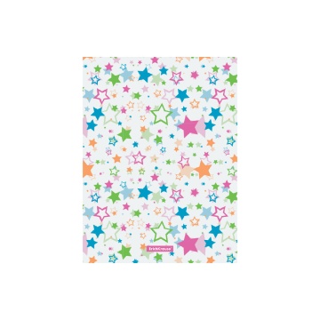 Папка с боковым зажимом пластиковая ErichKrause Неоновые звёзды, A4 (в пакете по 4 шт.)