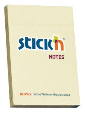 Бумага с липким краем (51*76мм) 100л, жёлтый