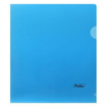 Папка уголок А5 прозр. плотн. 0,18мм синяя*