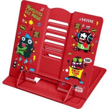 Подставка для книг "Monsters Like Music" 21*19см полностью металл, красная