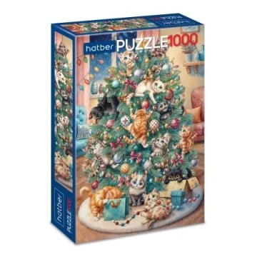 Пазлы 1000 элементов  680*480мм. "Мяу-ёлка" Premium