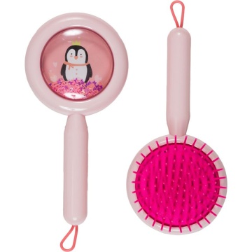 Расческа "deVENTE. Happy Pinguin" пластиковая, с декором и конфетти