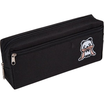 Пенал-косметичка (200*85*45) молния, ткань"Panda", карман, на 50пр., черный