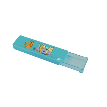 Пенал пластиковый (200*55*22) "Три кота"