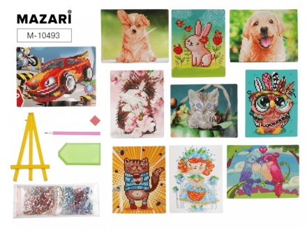 Мозаика алмазная детская. С мольбертом. "My lovely" 15*20 см. Частичная выкладка. В ассортименте