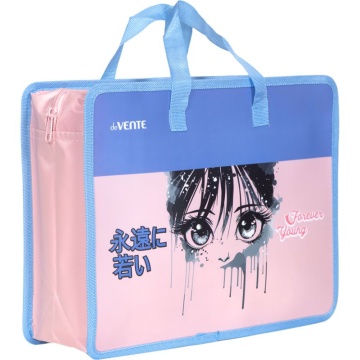 Папка А4 (335*260*100) с ручками, молния, пластик" Forever Young"