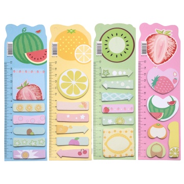 Закладки с липким краем (67*127мм)  5 цв. "Фрукты"
