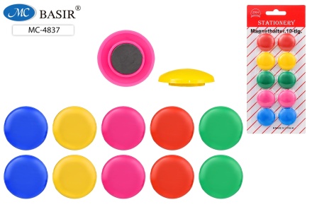 Магниты цветные, круглые. 10 шт. 30 mm