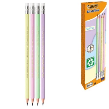 Карандаш BIC Evolution Pastel НВ пластиковый, с ластиком