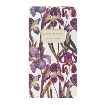 Записная книжка А6  30л. картон, мягк.пер. "Flora. Ирисы кл.