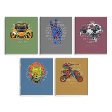 Тетрадь А5 12л кл. Феникс+ "Кибер будущее", выб.УФ-лак, белизна 100%