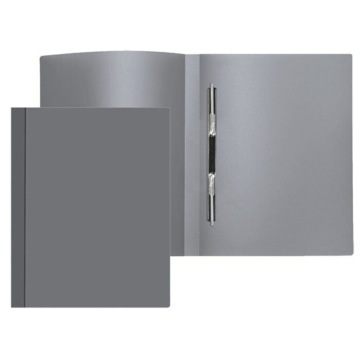 Папка c пружин. скоросш. пластик. 0,50мм, серая