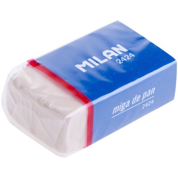 Ластик MILAN "2424" прямоугольный, синтетический каучук, картонный держатель