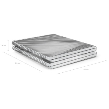 Тетрадь А5 80л кл. на спирали Erich Krause "MEGAPOLIS" пластик. обложка, черный