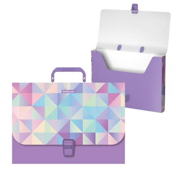 Портфель пластиковый ErichKrause Magic Rhombs, A4 (в пакете по  1шт.)