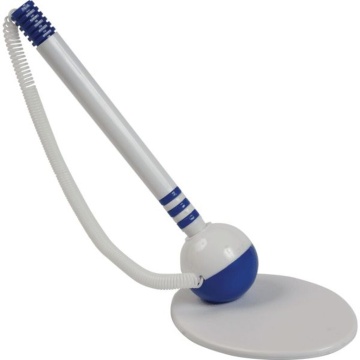 Ручка шар. Stop Pen на самокл. подставке, 0,7мм,  пластик. шнур, синяя