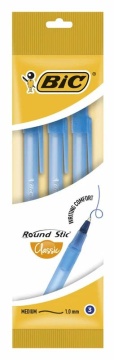 Набор ручек шар. BIC Round Stick синий, 3шт., 1,8мм