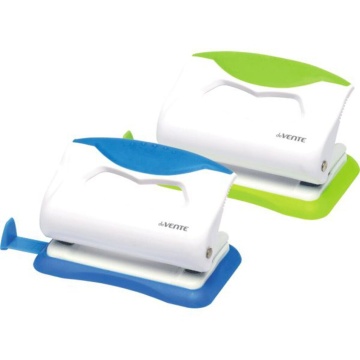 Дырокол deVENTE  10 лист, пластик, линейка, корп. ассорти*