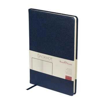Записная книжка А5  80л. кожзам, тв.пер. "Megapolis loft. Темно-синий" кл., ляссе