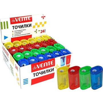 Точилка пласт. с контейнером 1 отв.