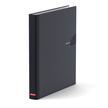 Папка 2 кольца 35мм картон А4 WORK INSIDE чёрная