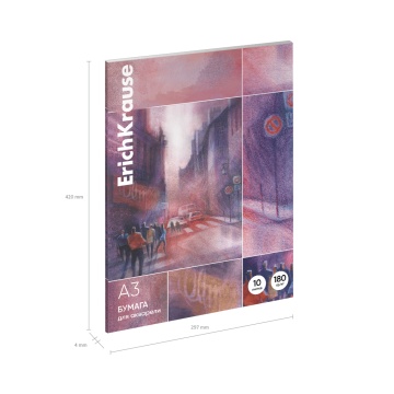 Бумага для акварели в картонной папке ErichKrause City Jazz, А3, 10 листов