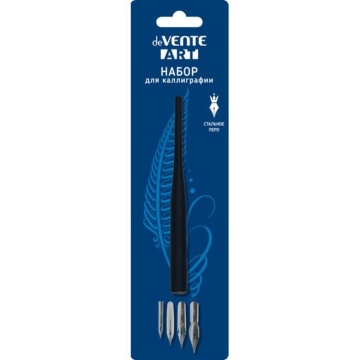 Набор перьев "deVENTE. Art" 4 шт, ширина линии письма от 0,3 до 1 мм с держателем