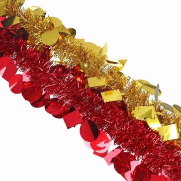 Мишура d=  9см, 2м, ПВХ, с декором, ассорти