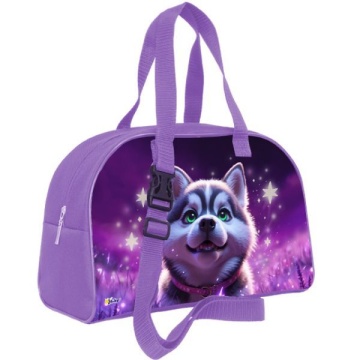 Сумка для внешкольных занятий 35*23*14,5см Оникс "Хаски фэнтези" карман, регулируемый съемный ремень