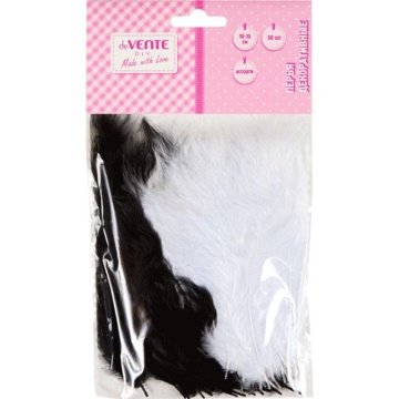 Набор "Перья для декорирования. Черный микс" 10*15мм, 50 шт, ассорти