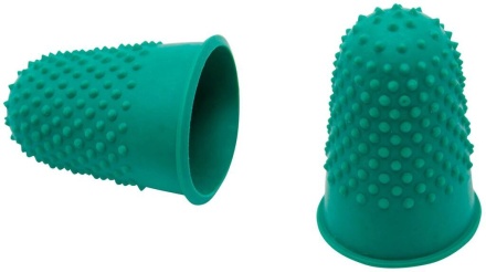 Напалечник д\бумаги, d=20мм, высота 30мм, резин, зеленый